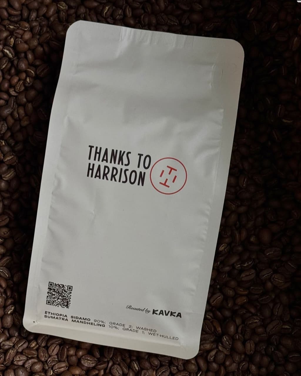 Thanks to Harrison coffee, roasted by Kavka in Maine, on fresh beans